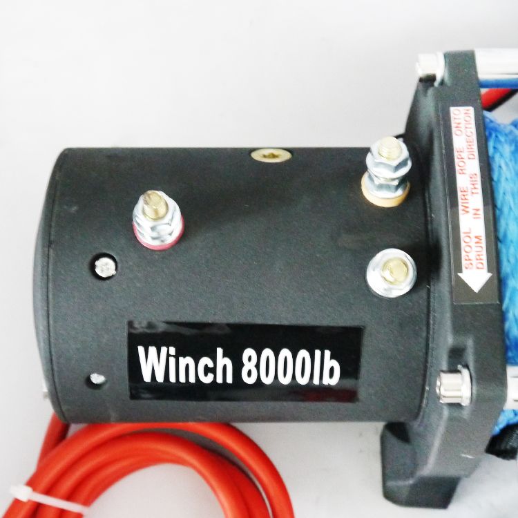 SUV 4X4 12V/24VDC Waterproof Synthetic Rope Winch Electric Winch (8000lbs-1)